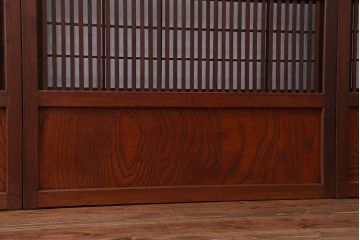 古民具・骨董　裏障子付き　格子戸4枚セット(1)