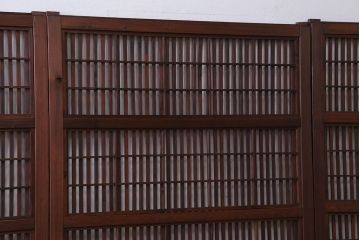 古民具・骨董　裏障子付き　格子戸4枚セット(1)