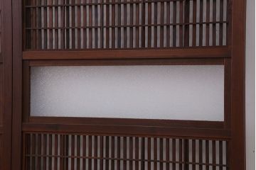 古民具・骨董　裏障子付き　格子戸4枚セット(1)