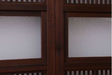 古民具・骨董　裏障子付き　格子戸4枚セット(1)