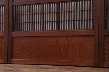 古民具・骨董　裏障子付き　格子戸4枚セット(1)