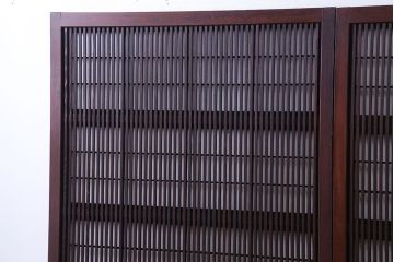 古民具・骨董　裏障子付き　格子戸4枚セット(2)