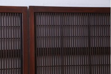 古民具・骨董　裏障子付き　格子戸4枚セット(2)