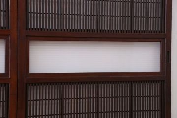 古民具・骨董　裏障子付き　格子戸4枚セット(2)