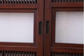 古民具・骨董　裏障子付き　格子戸4枚セット(2)