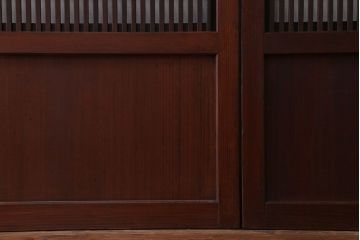 古民具・骨董　裏障子付き　格子戸4枚セット(2)