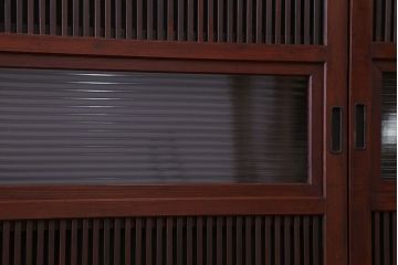 古民具・骨董　裏障子付き　格子戸4枚セット(2)