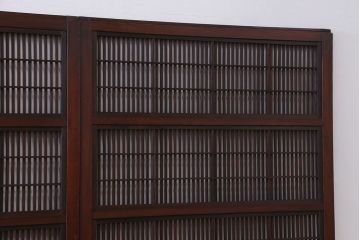 古民具・骨董　裏障子付き　格子戸4枚セット(2)