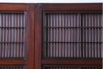 古民具・骨董　裏障子付き　格子戸4枚セット(2)
