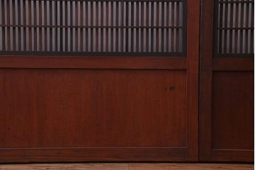 古民具・骨董　裏障子付き　格子戸4枚セット(2)