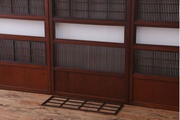 古民具・骨董　裏障子付き　格子戸4枚セット(2)