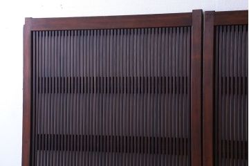 古民具・骨董　裏ガラス付き　格子戸4枚セット(3)