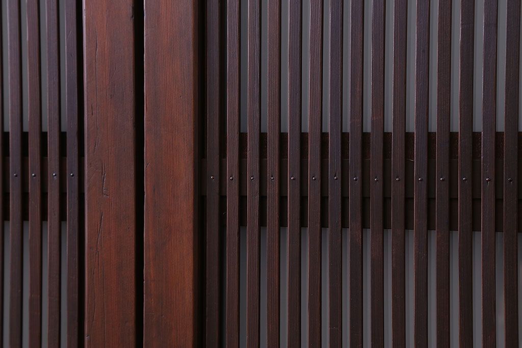 古民具・骨董　裏ガラス付き　格子戸4枚セット(3)