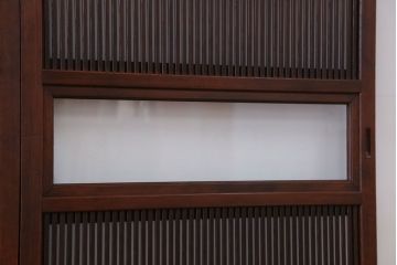 古民具・骨董　裏ガラス付き　格子戸4枚セット(3)
