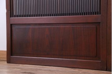 古民具・骨董　裏ガラス付き　格子戸4枚セット(3)