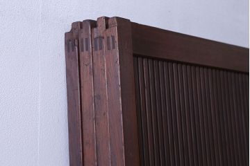 古民具・骨董　裏ガラス付き　格子戸4枚セット(3)