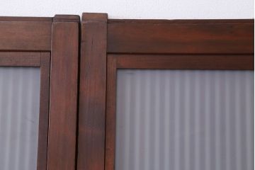 古民具・骨董　裏ガラス付き　格子戸4枚セット(3)
