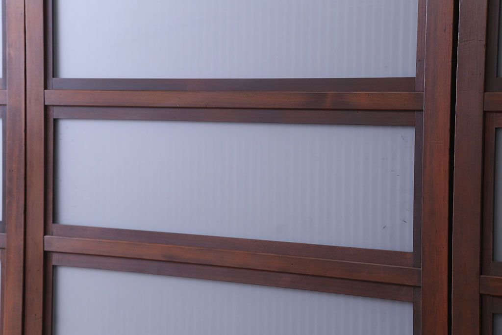 古民具・骨董　裏ガラス付き　格子戸4枚セット(3)