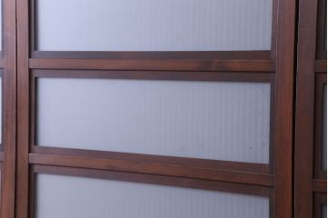 古民具・骨董　裏ガラス付き　格子戸4枚セット(3)