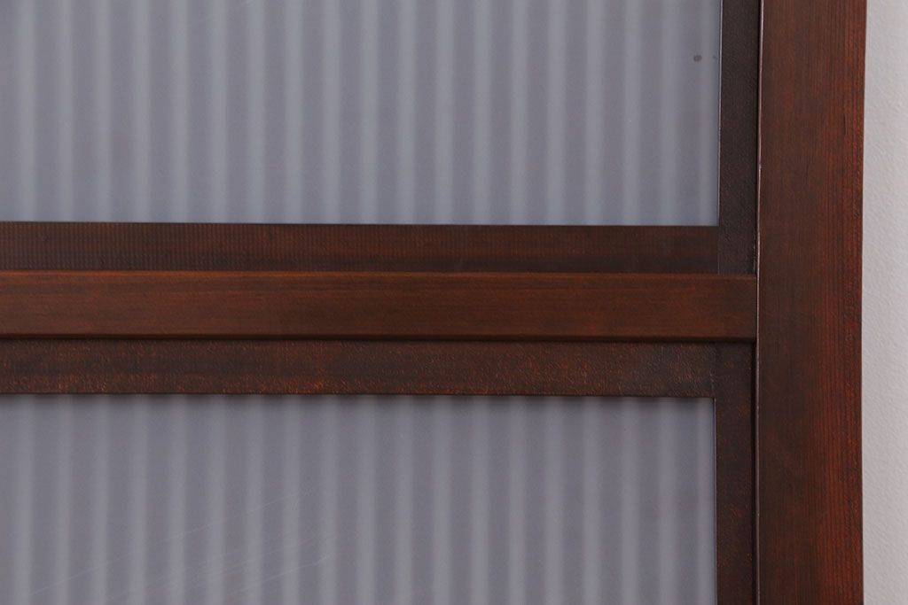 古民具・骨董　裏ガラス付き　格子戸4枚セット(3)