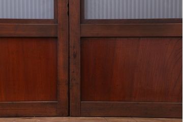 古民具・骨董　裏ガラス付き　格子戸4枚セット(3)