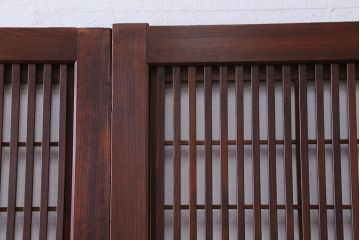 古民具・骨董　裏障子付き　格子戸4枚セット(4)