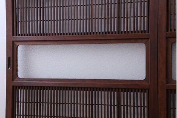 古民具・骨董　裏障子付き　格子戸4枚セット(4)