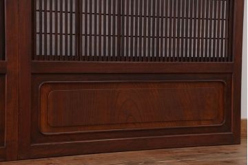古民具・骨董　裏障子付き　格子戸4枚セット(4)