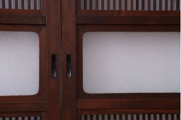古民具・骨董　裏障子付き　格子戸4枚セット(4)