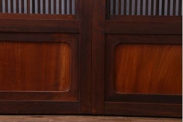 古民具・骨董　裏障子付き　格子戸4枚セット(4)