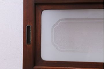 古民具・骨董　裏障子付き　格子戸2枚セット(1)