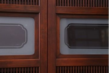 古民具・骨董　裏障子付き　格子戸2枚セット(1)