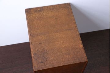 レトロ家具　昭和レトロ　ナラ材　シャッター付き小引き出し
