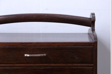 アンティーク雑貨　アンティーク　持ち手付き!裁縫箱