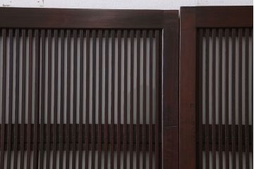 古民具・骨董　裏ガラス付き　格子戸4枚セット(6)