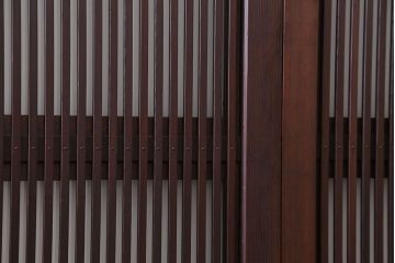 古民具・骨董　裏ガラス付き　格子戸4枚セット(6)