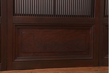 古民具・骨董　裏ガラス付き　格子戸4枚セット(6)