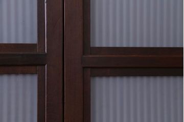 古民具・骨董　裏ガラス付き　格子戸4枚セット(6)