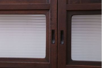 古民具・骨董　裏ガラス付き　格子戸4枚セット(6)