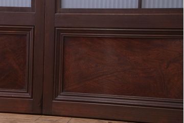 古民具・骨董　裏ガラス付き　格子戸4枚セット(6)