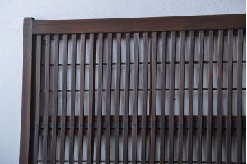 古民具・骨董　裏障子付き　格子戸2枚セット(1)