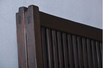 古民具・骨董　裏障子付き　格子戸2枚セット(1)
