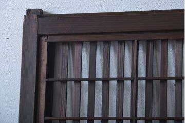 古民具・骨董　裏障子付き　格子戸2枚セット(1)