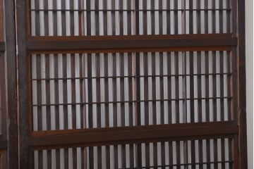 古民具・骨董　裏障子付き　格子戸2枚セット(1)