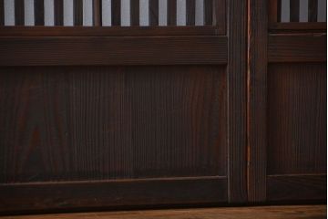 古民具・骨董　裏障子付き　格子戸2枚セット(1)