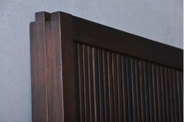  古民具・骨董　裏障子付き　格子戸2枚セット(2)