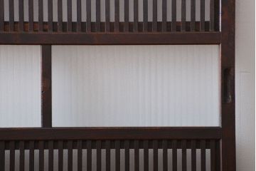 古民具・骨董　裏障子付き　格子戸2枚セット(3)