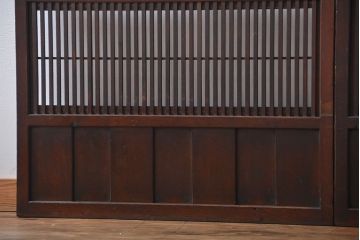 古民具・骨董　裏障子付き　格子戸2枚セット(3)