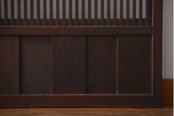 古民具・骨董　裏障子付き　格子戸2枚セット(3)