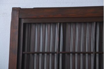 古民具・骨董　裏障子付き　格子戸2枚セット(3)